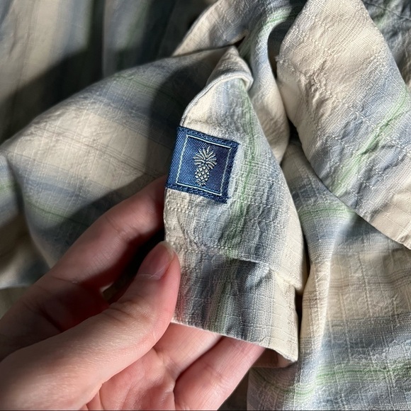 Tommy Bahama Mens Striped 100% Silk Button Up Short Sleeve Shirt Size M Medium. - Picture 8 of 8